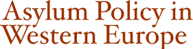 Asylum Policy in Western Europe