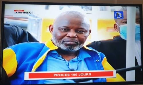 Vital Kamerhe lors de la première audience de son procès à Makala, la prison centrale de Kinshasa, le 11 mai 2020.