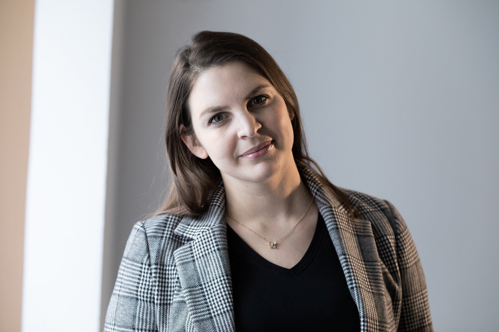 Anna Rivina, head of Nasiliu.net center, an awareness-raising group that provides assistance to domestic violence survivors. 