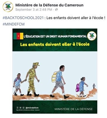 Screenshot of a Facebook post