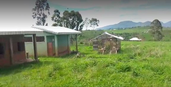 View of a rural abandoned campus