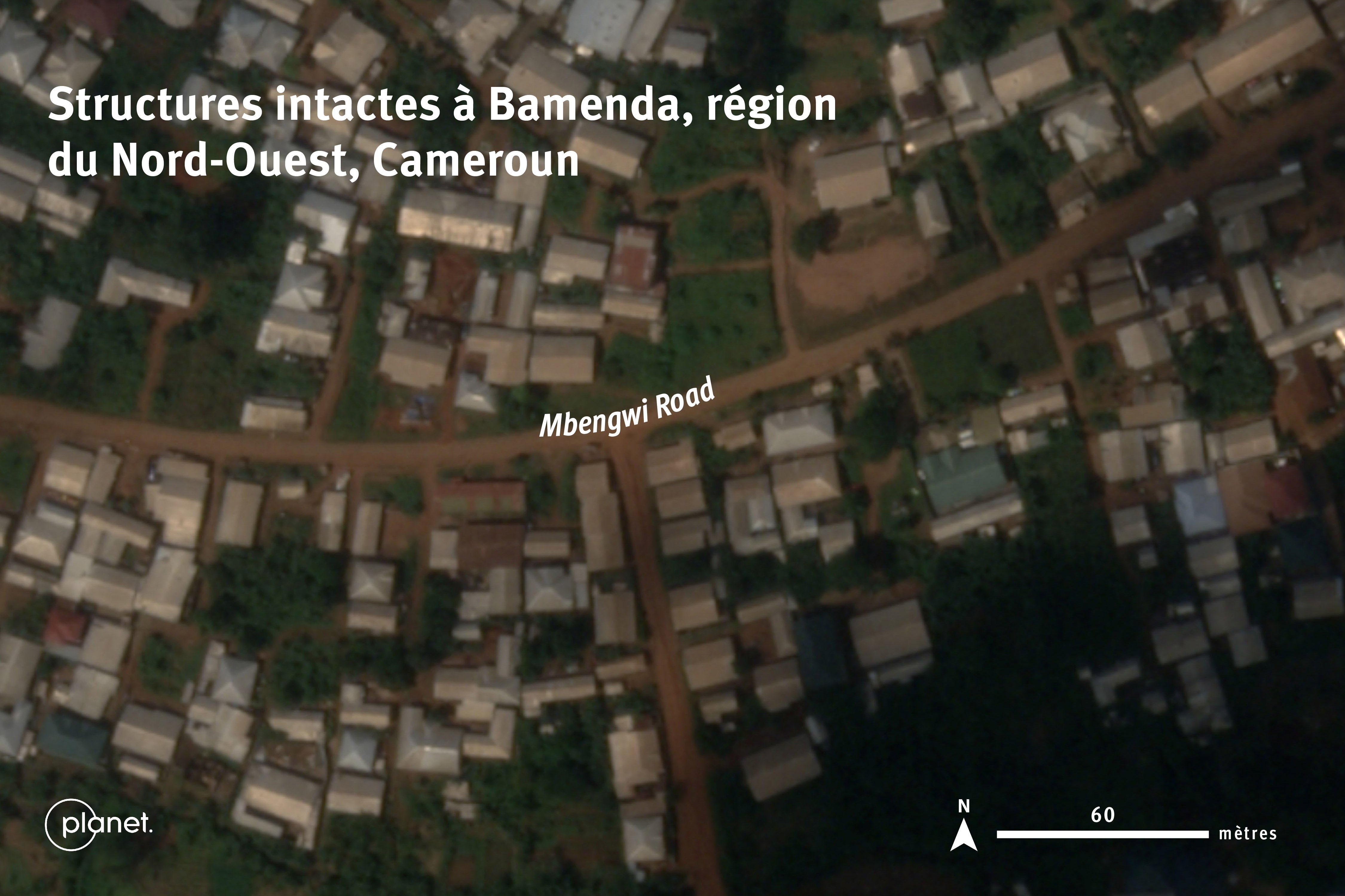image enregistrée le 22 novembre 2021, montrant les structures encore intactes