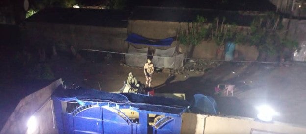 Security forces standing outside the headquarters of The Transformers opposition party in N’Djamena, Chad’s on September 2, 2022.