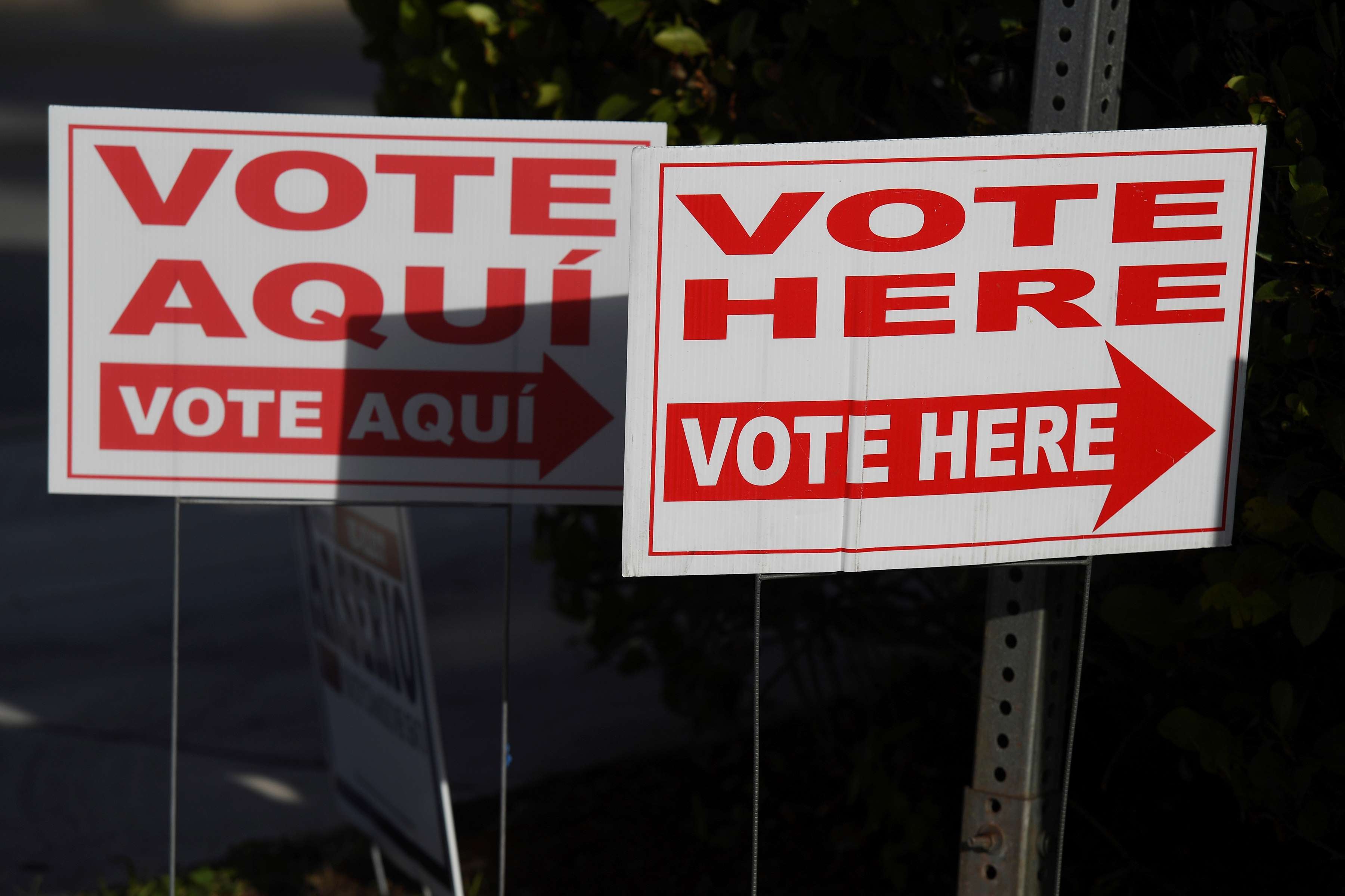 A polling location on the first day of early in-person voting, Coral Springs, Florida, October 24, 2022. 
