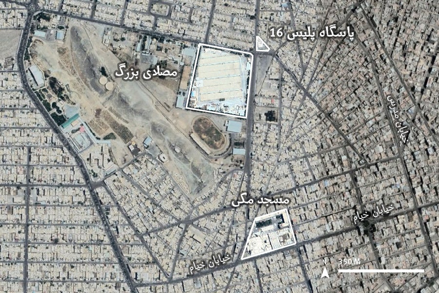 Map of Zahedan (Persian)