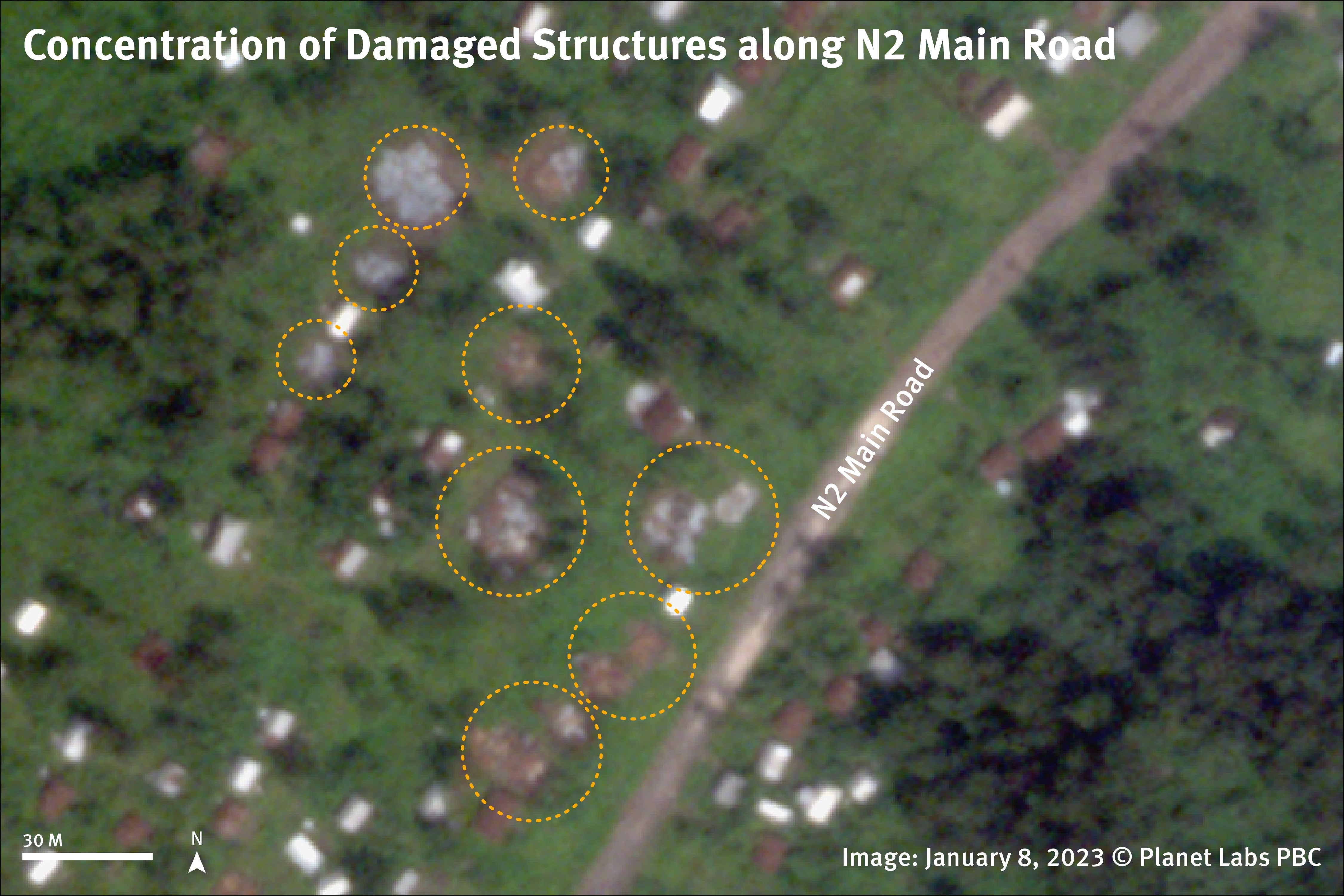 202306afr_drc_rugari_damaged_structures_closeup