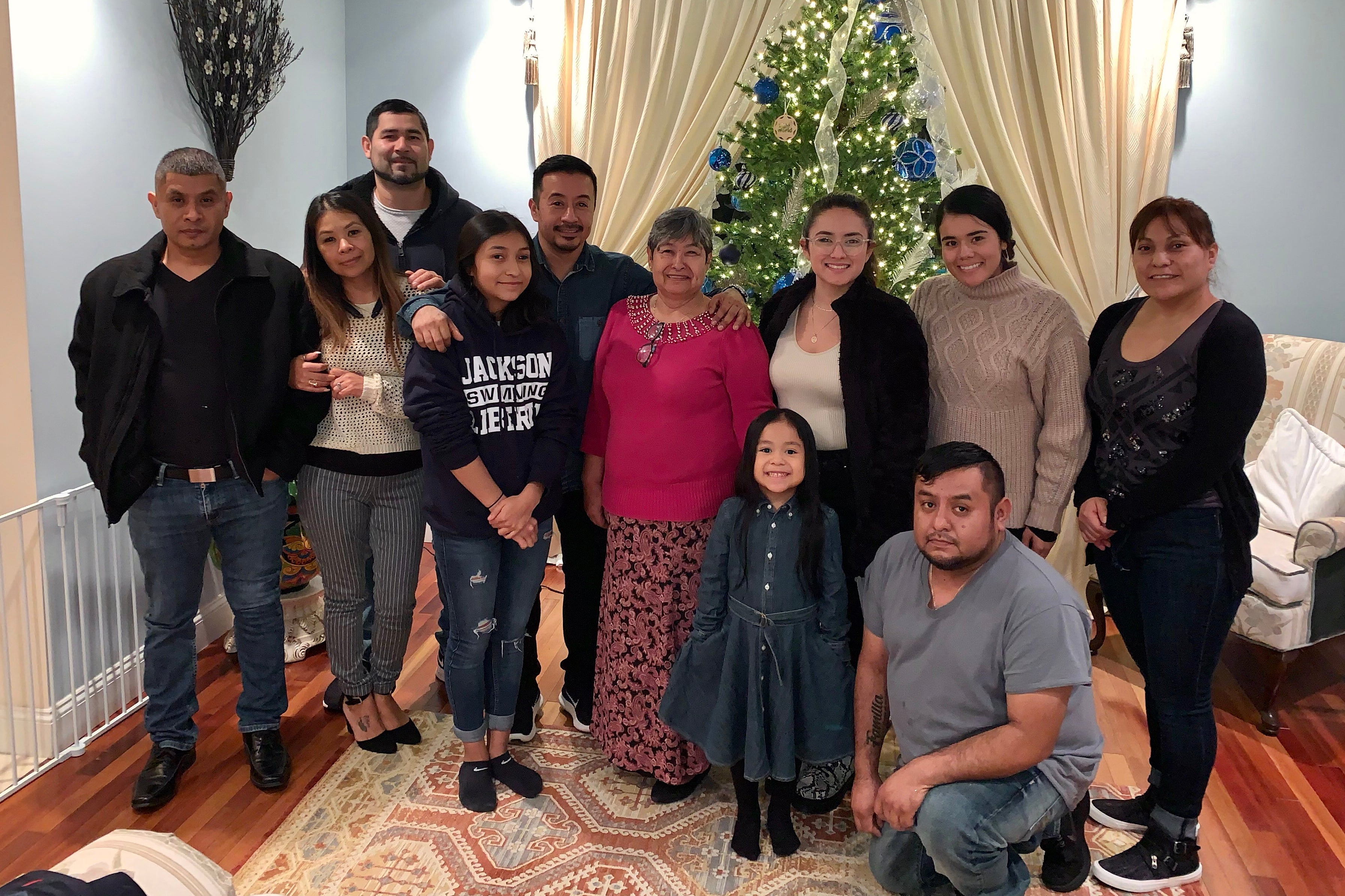 Mateo Salazar's family in their home in New Jersey, December 2019. © 2019 Private 