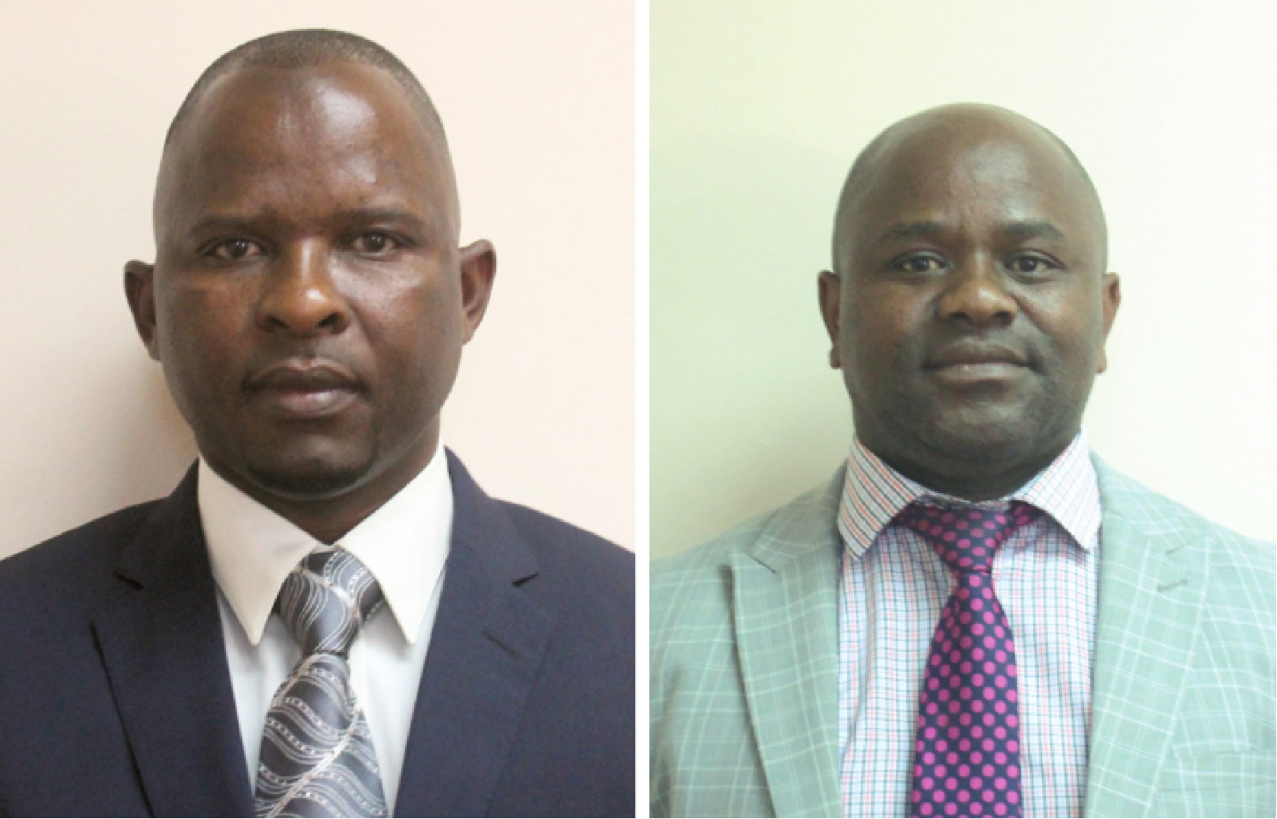 Former members of the Eswatini Parliament Mduduzi Bacede Mabuza (left) and Mthandeni Dube. 