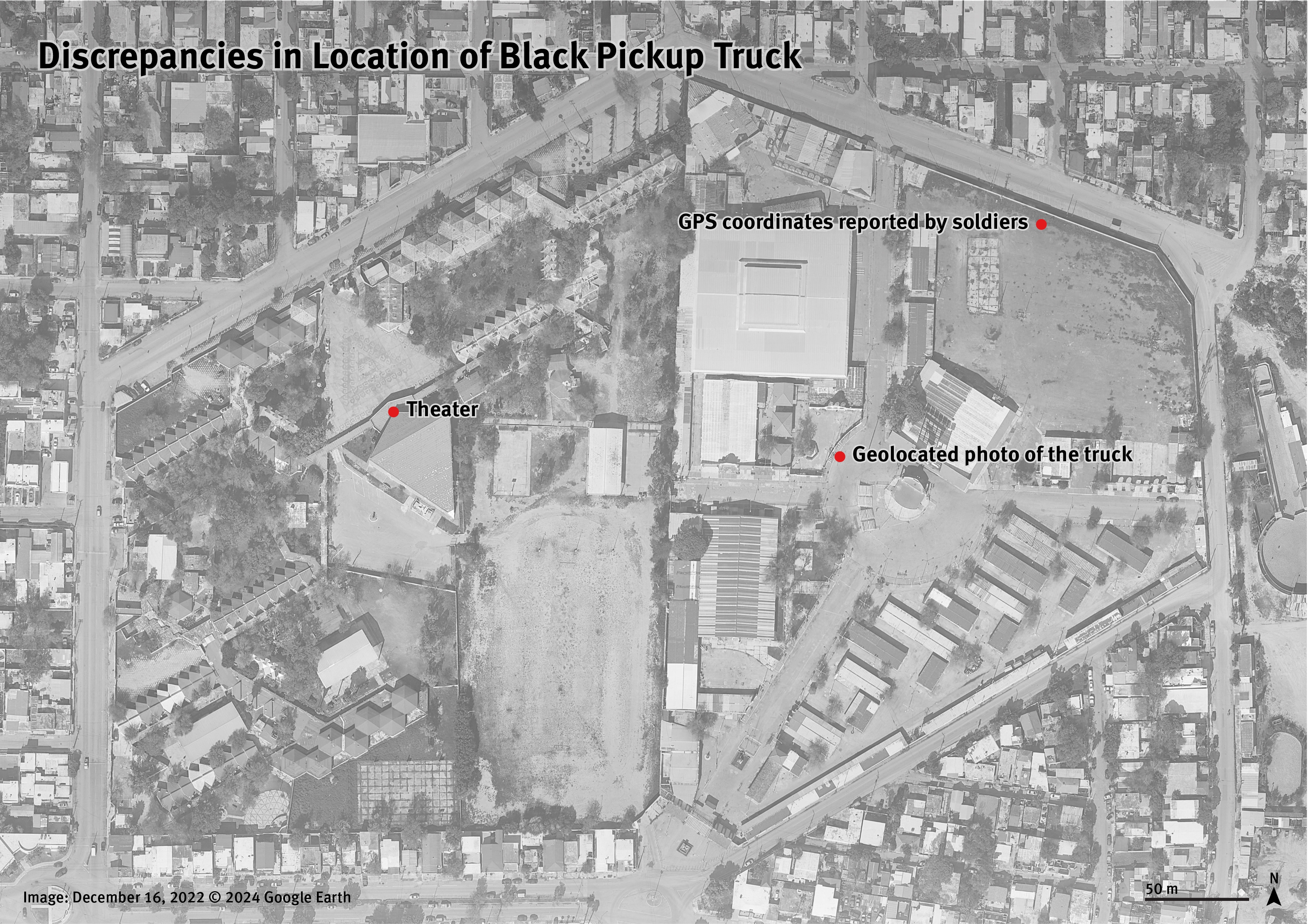 Annotated satellite image