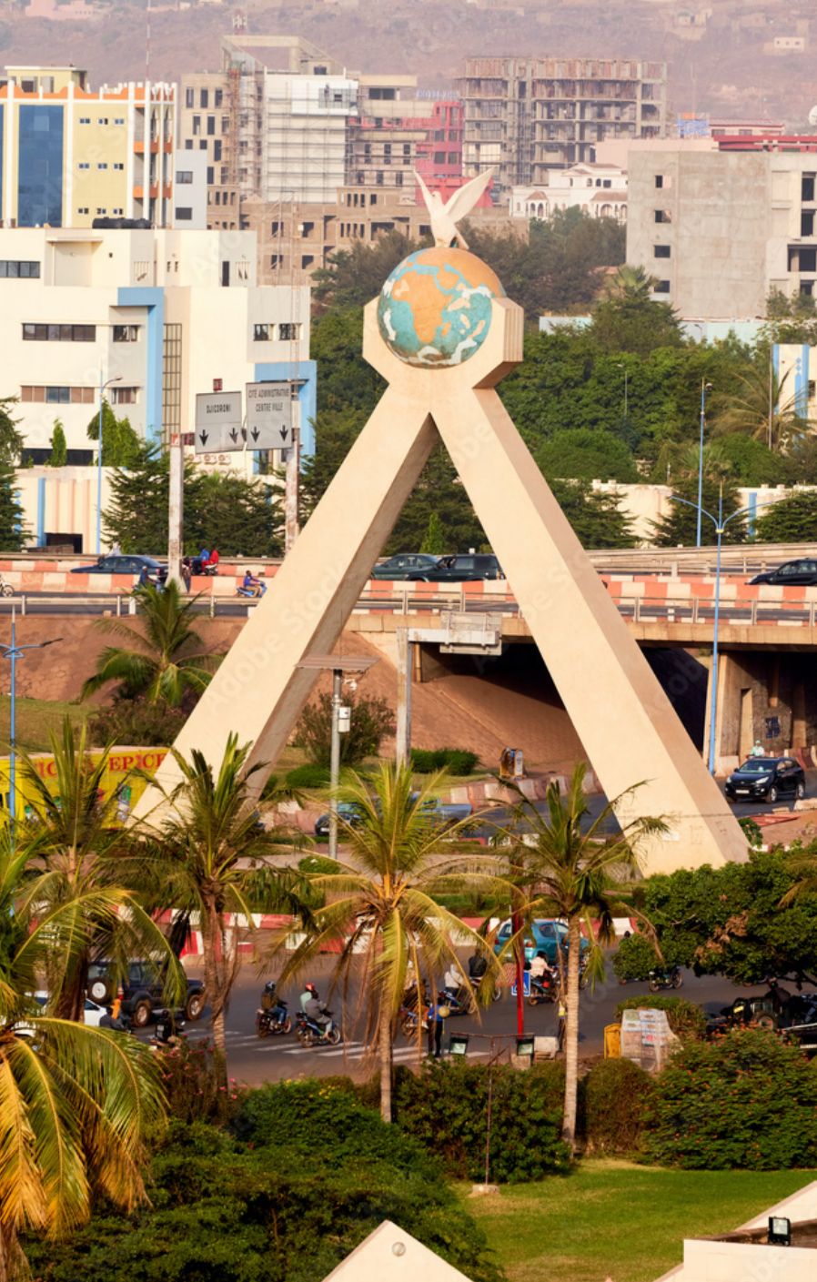 The monument of peace in Bamako, Mali, September 2024.