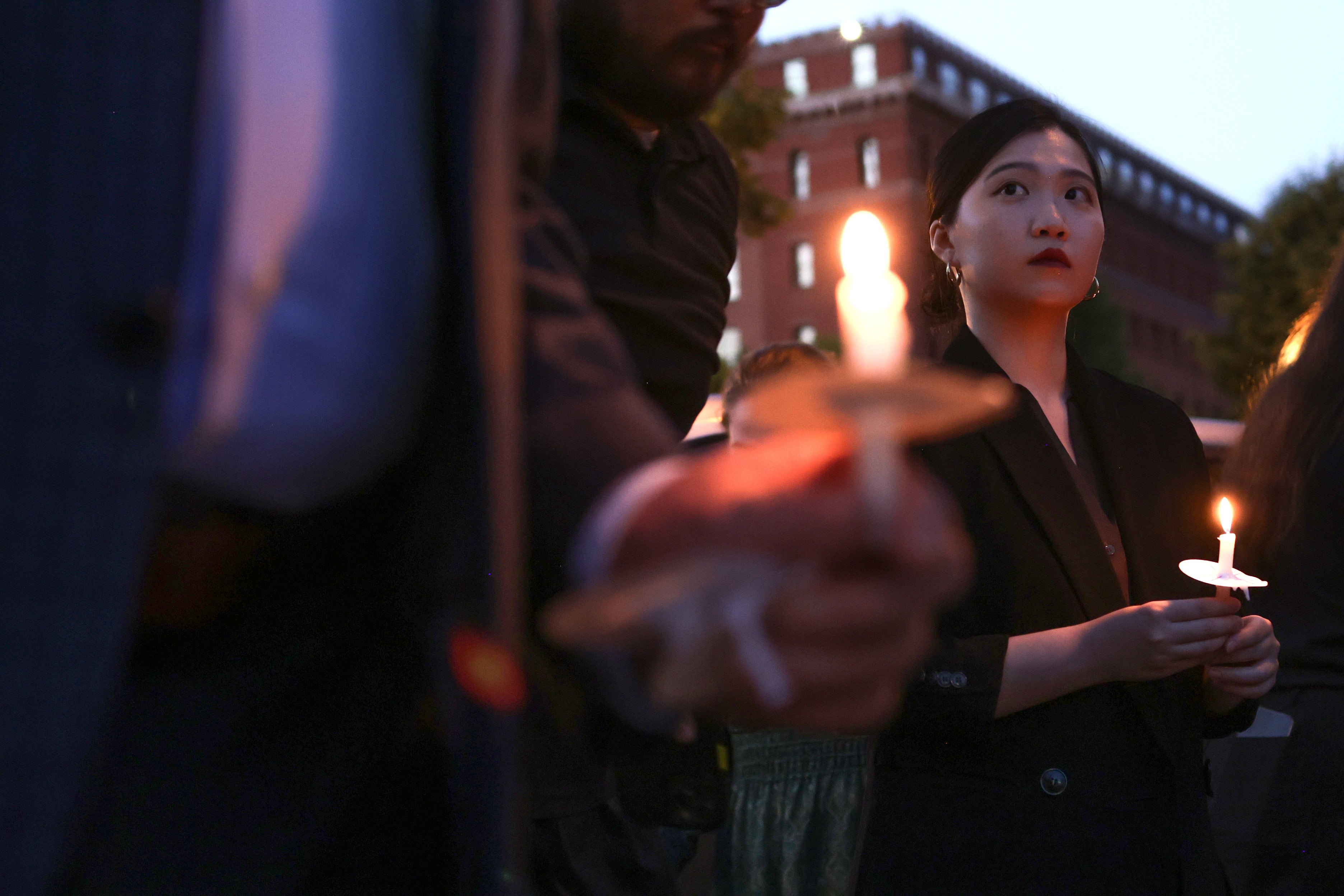 Anna Kwok at a candlelight vigil marking the anniversary of the Tiananmen Square massacre on June 3, 2024 in Washington, DC.