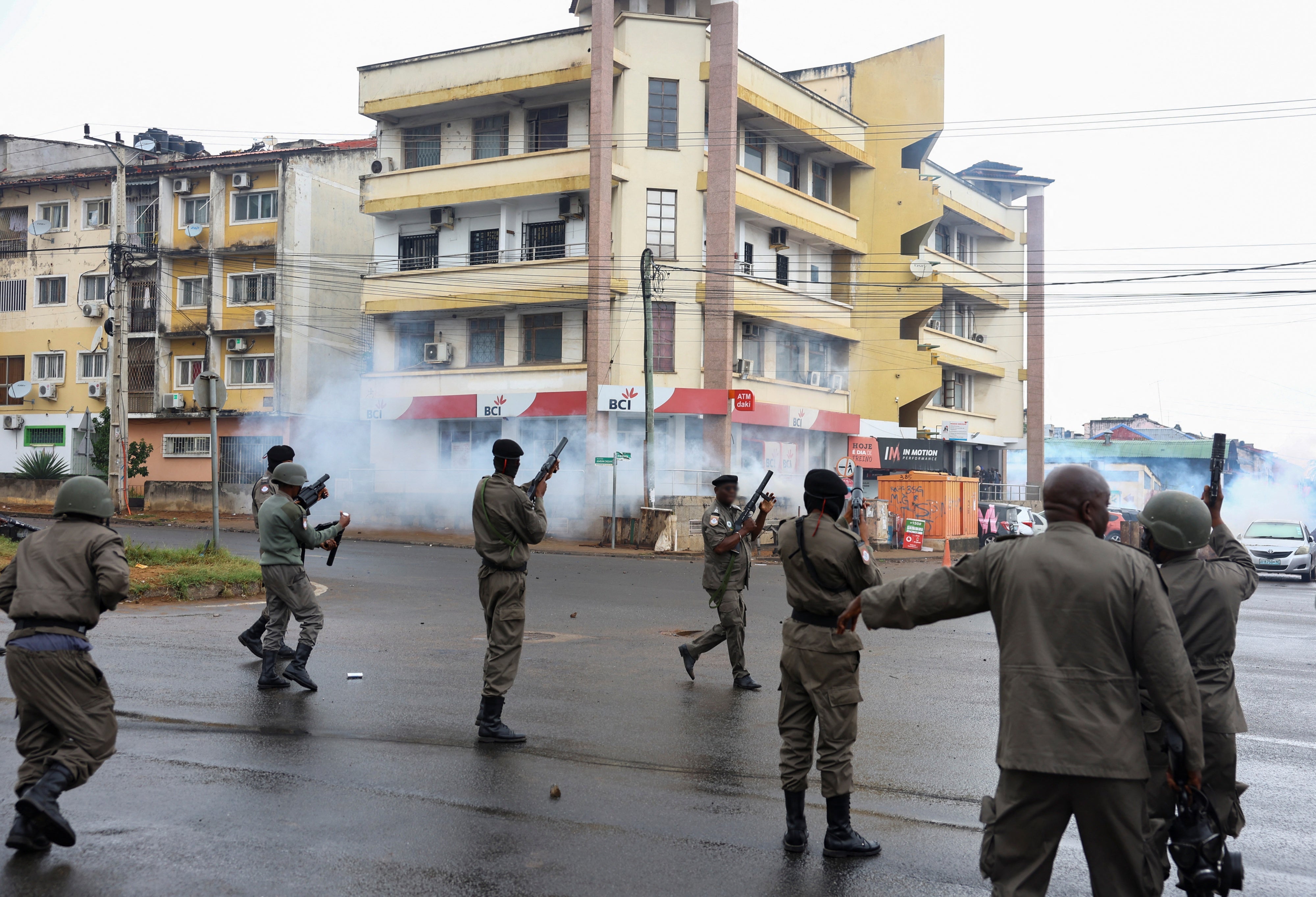 Police fired tear gas during a nationwide strike called by Mozambique presidential candidate Venancio Mondlane to protest the provisional results of an October 9 election, in Maputo, Mozambique, October 21, 2024.
