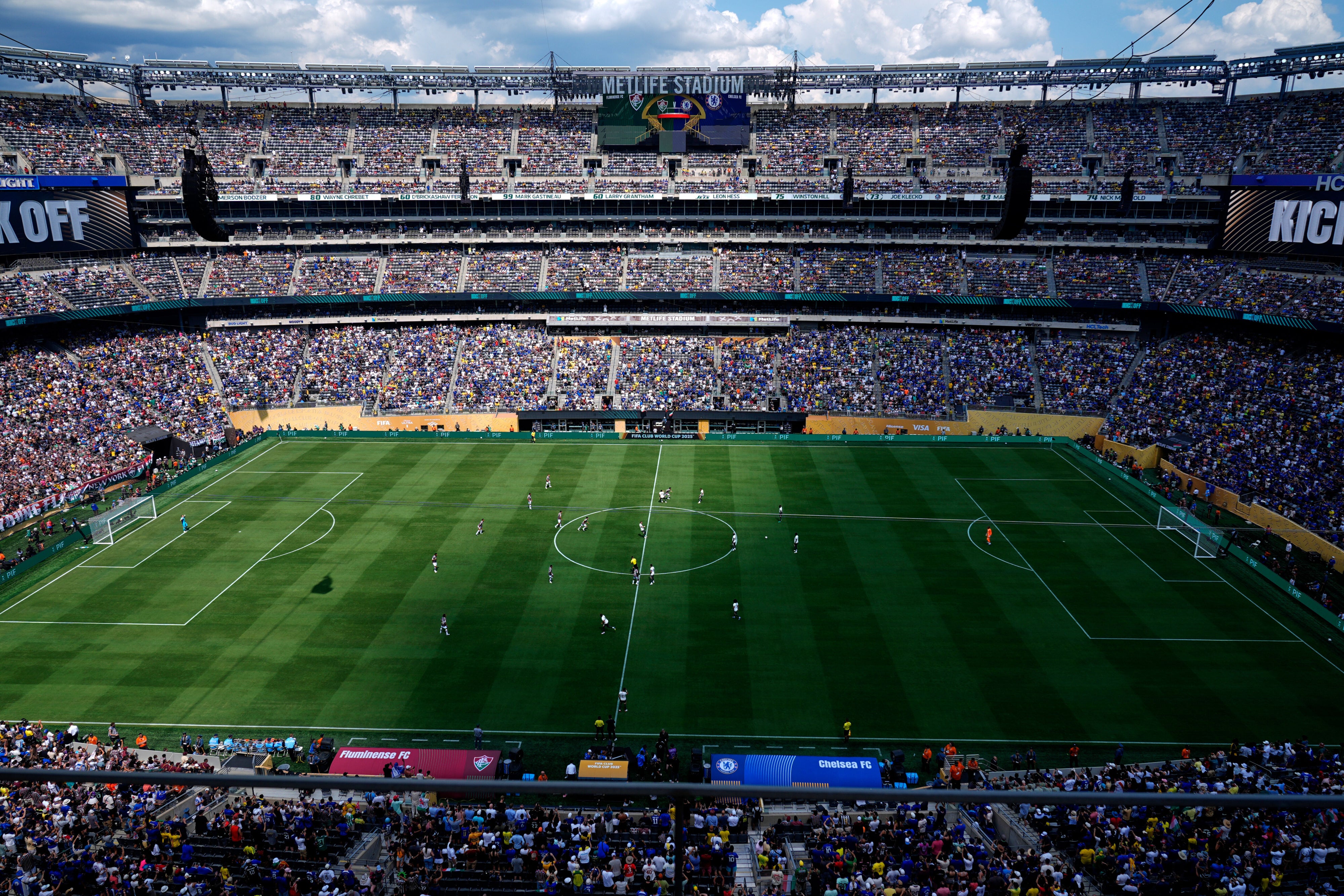 Un match de la Coupe du monde des clubs de la FIFA était disputé au stade MetLife à East Rutherford (New Jersey), aux États-Unis, le 8 juillet 2025. 
