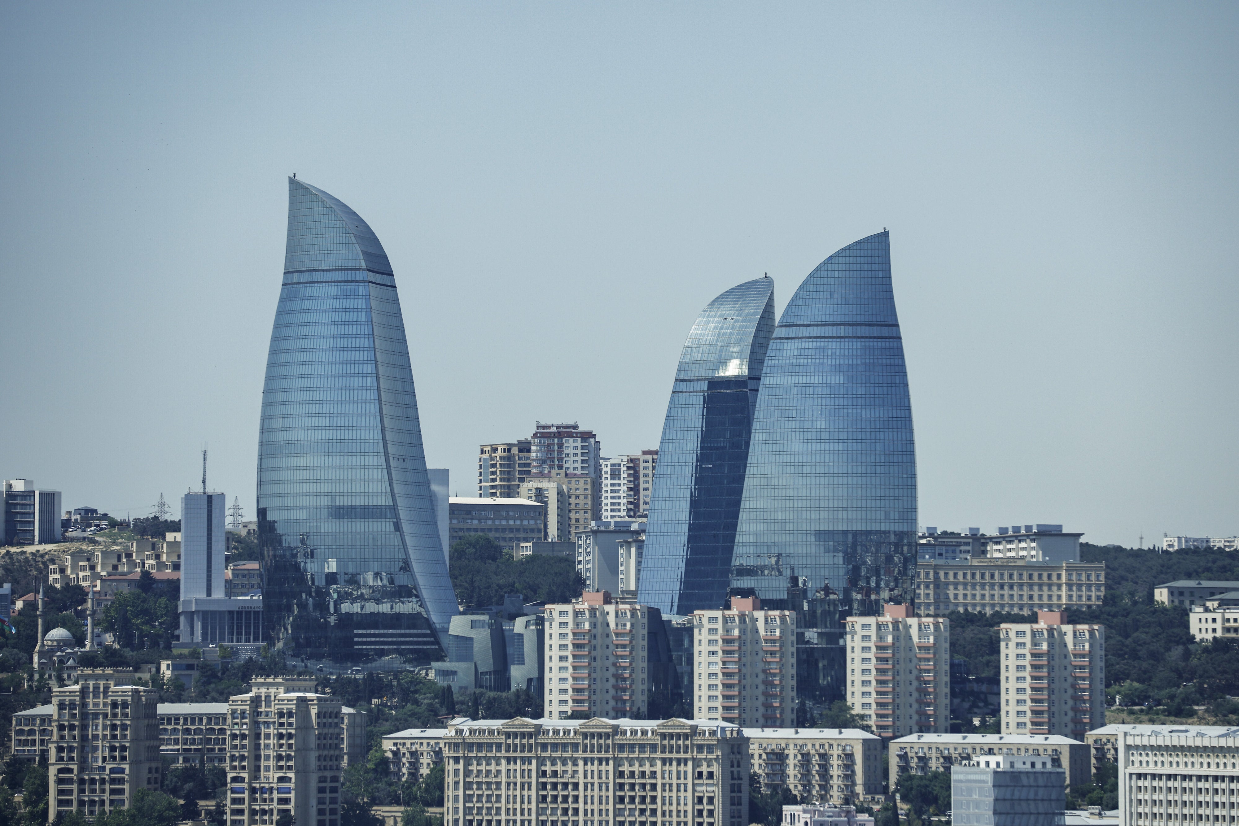  A view of Baku’s skyline, Azerbaijan, June 9, 2022. 