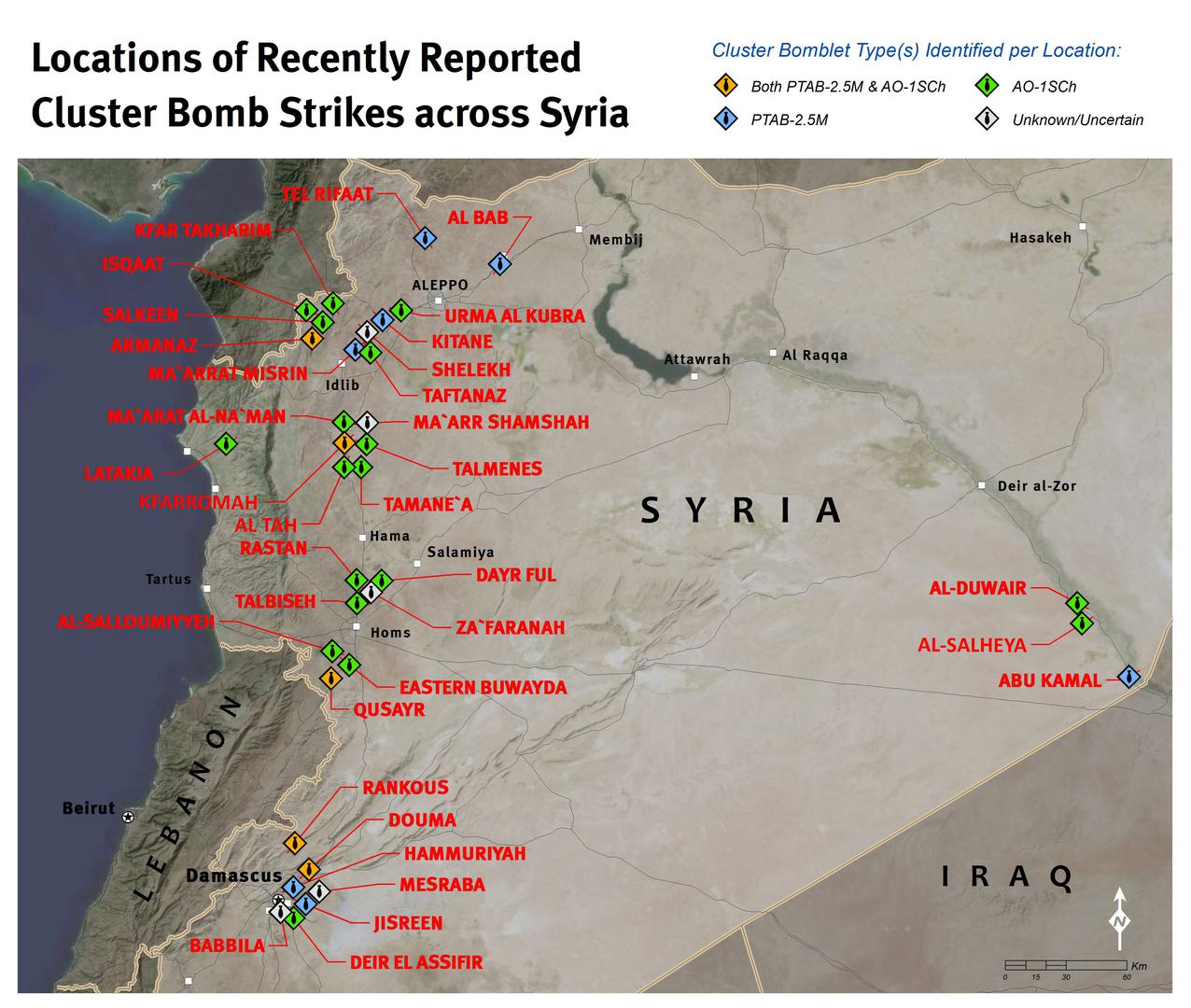 © 2012 Human Rights Watch; Incident Data: Human Rights Watch; Reference data: NASA, USGS, ESRI, Google, OSM