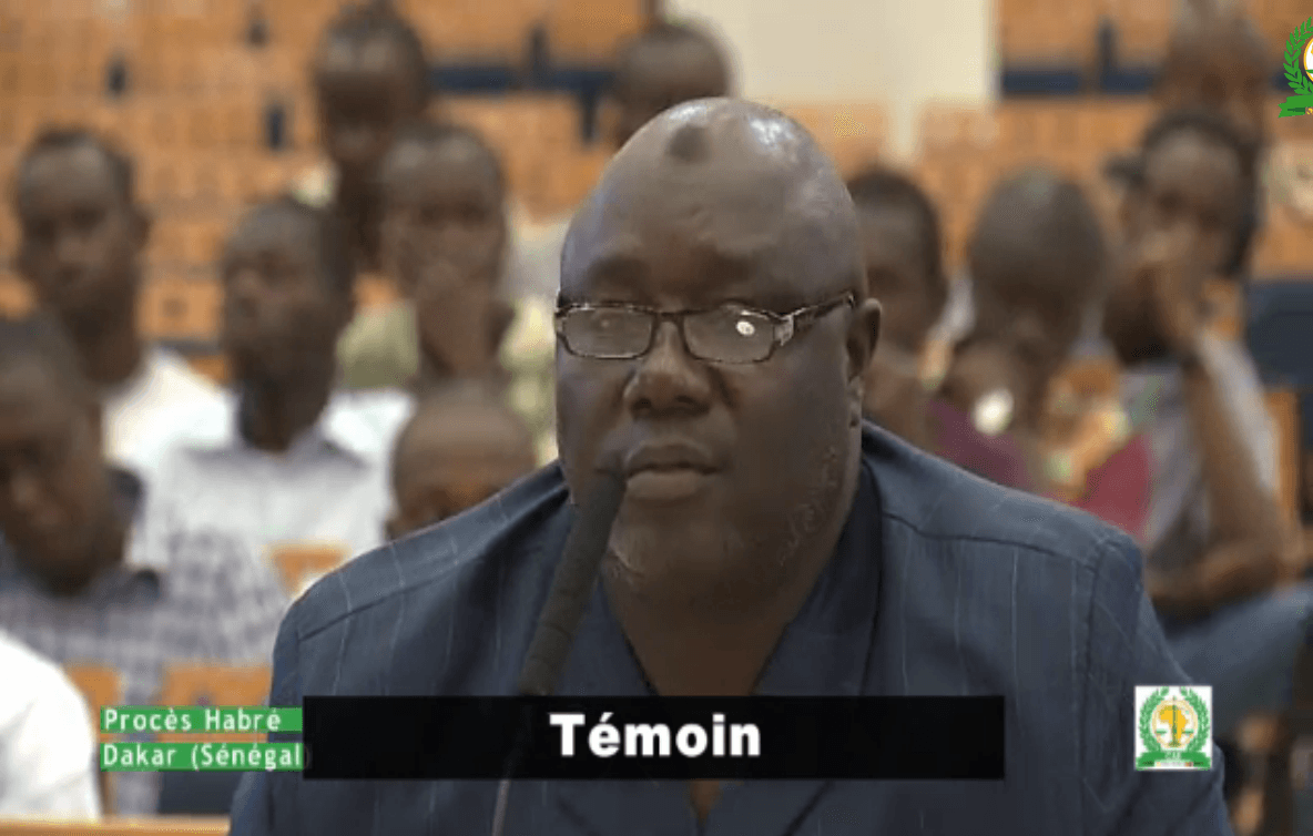 Ahmat Maki Outman giving testimony to the Extraordinary African Chambers