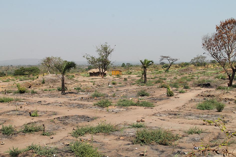 Ethnic Luba militia fighters burned down the Vumilia 1 camp for displaced people, most of whom were ethnic Batwa, on April 30, 2015, in Nyunzu, Democratic Republic of Congo. Taken on July 12, 2015. 