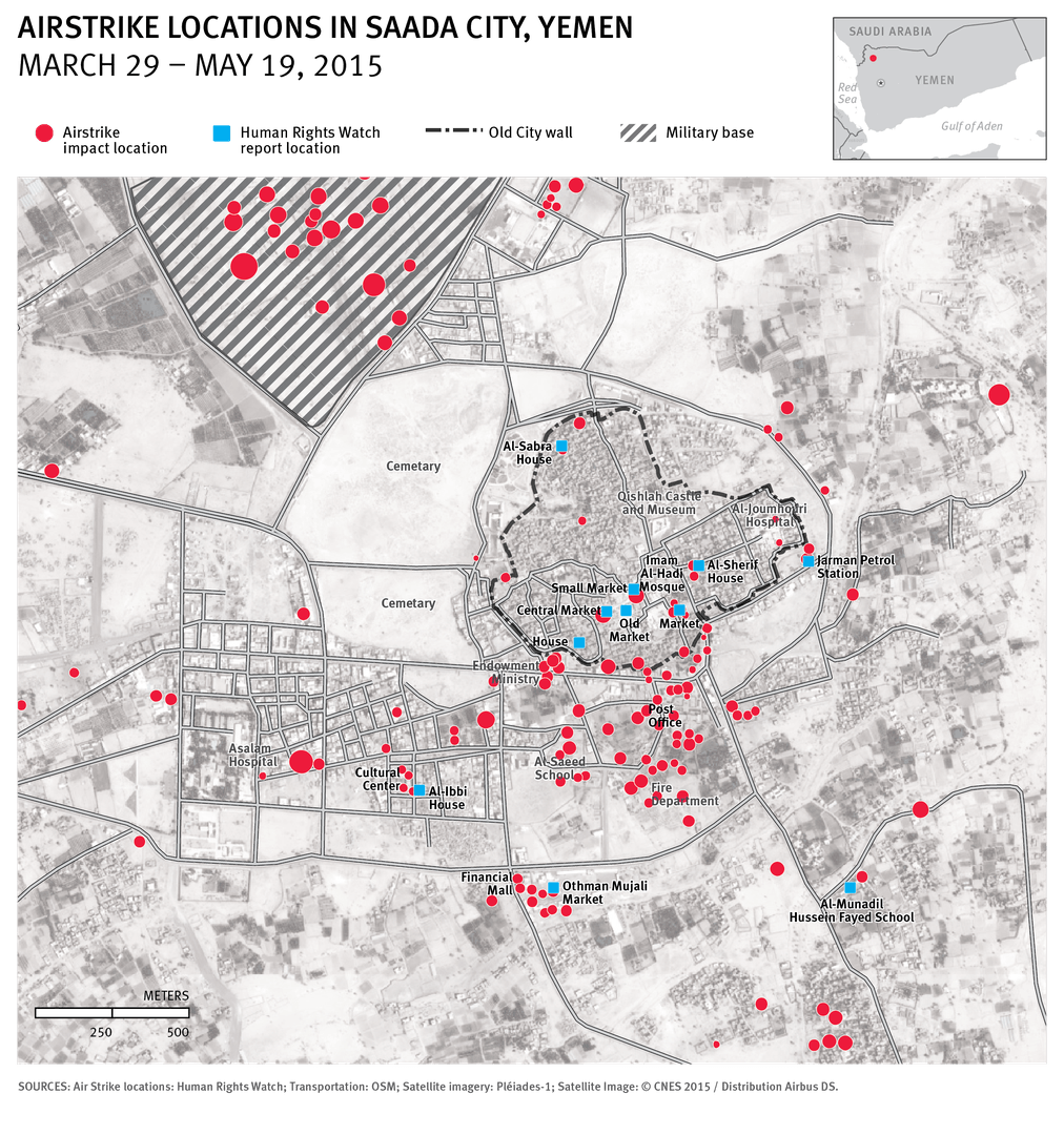 Overview of Sadaa Yemen map