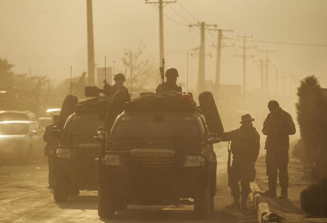 Members of the Afghan special forces are seen in Kabul, Afghanistan on March 29, 2014. 