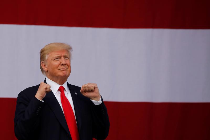 U.S. President Donald Trump arrives to delivers remarks at the 2017 National Scout Jamboree in Summit Bechtel National Scout Reserve, West Virginia, U.S., July 24, 2017.