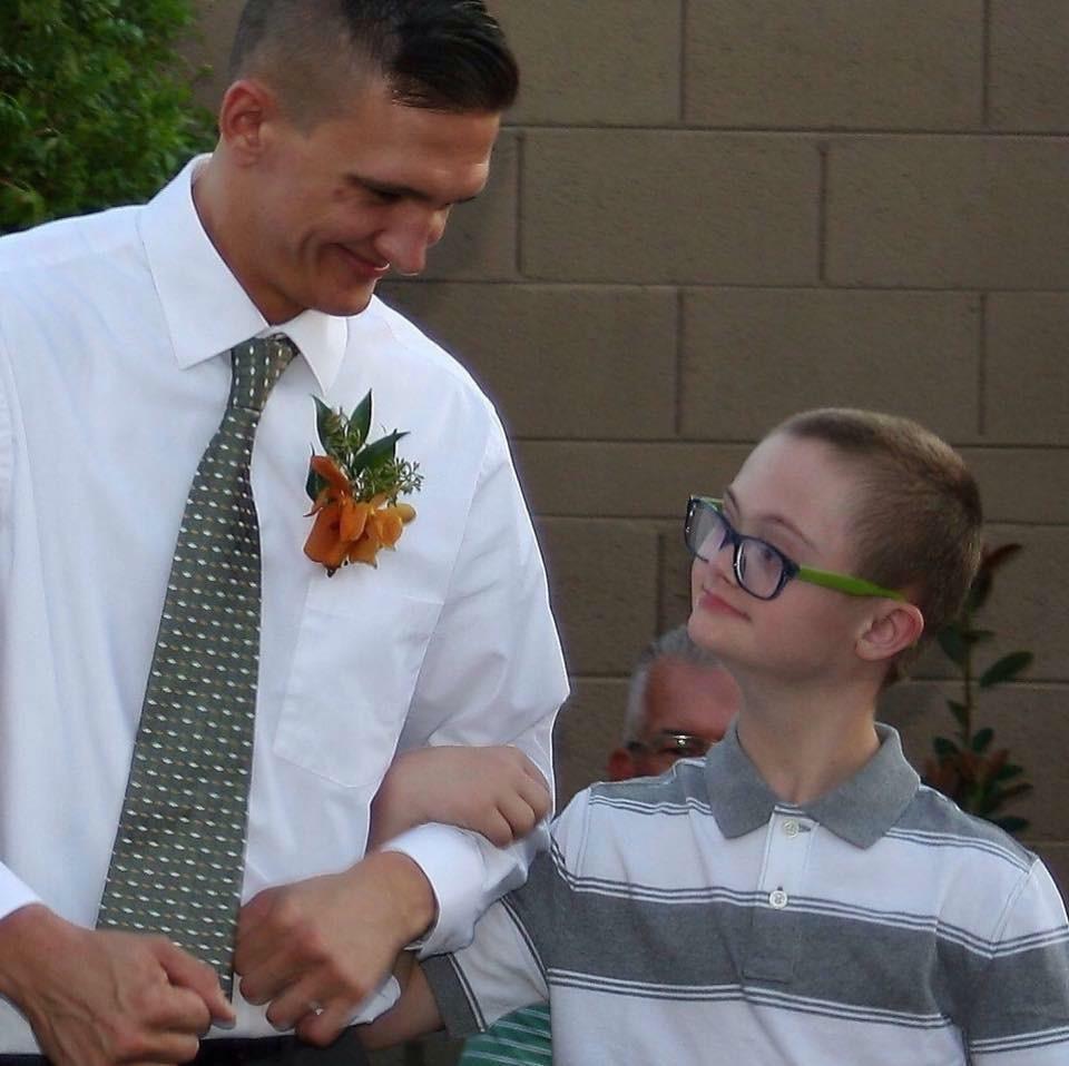 Deborah's sons, Andrew, left, and Blake