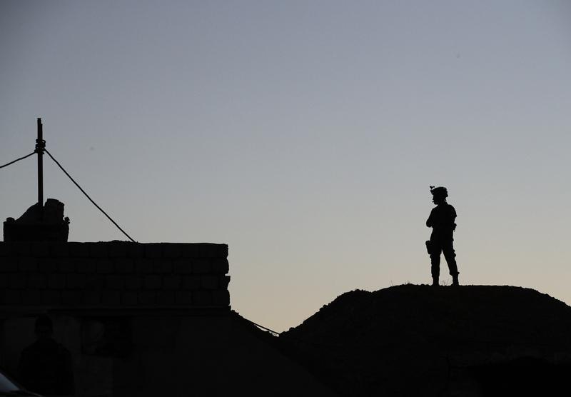 A Kurdish Peshmerga soldier on the outskirts of the Kurdish city of Erbil, Iraq on January 2, 2017. 