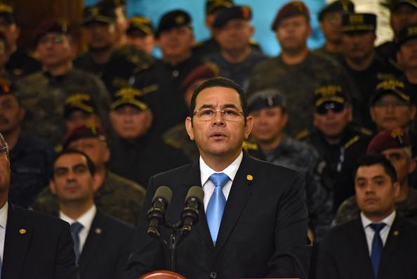 El presidente Jimmy Morales