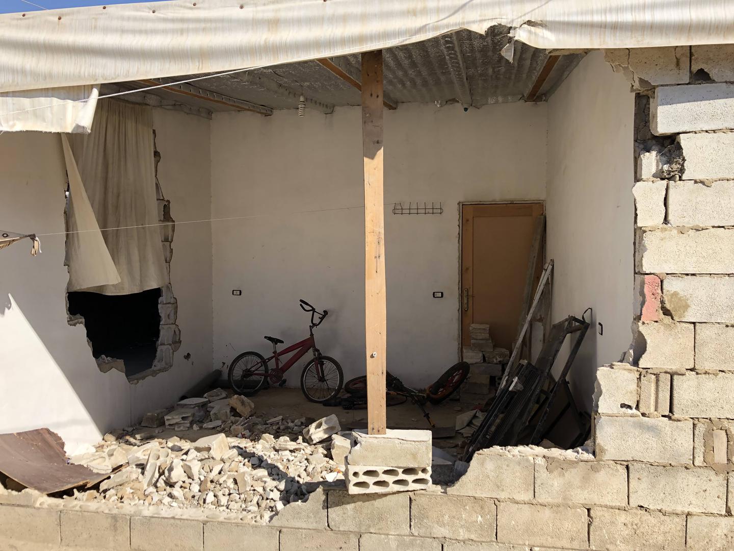 A partially dismantled shelter in a Syrian refugee camp in Arsal, Lebanon, June 20, 2019.