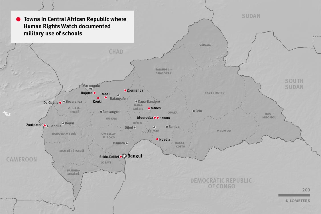 Map of Central African Republic