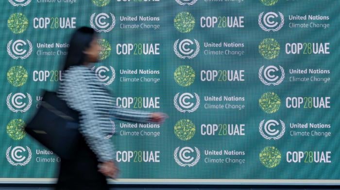 The 28th annual United Nations Climate Change Conference (COP28) will bring together state parties to the United Nations Framework Convention on Climate Change (UNFCCC). It will be hosted by the United Arab Emirates (UAE) from November 30 to December 12, 2023. © 2023 Sascha Schuermann/Getty Images