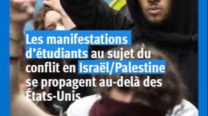 Protests re Gaza video image FR