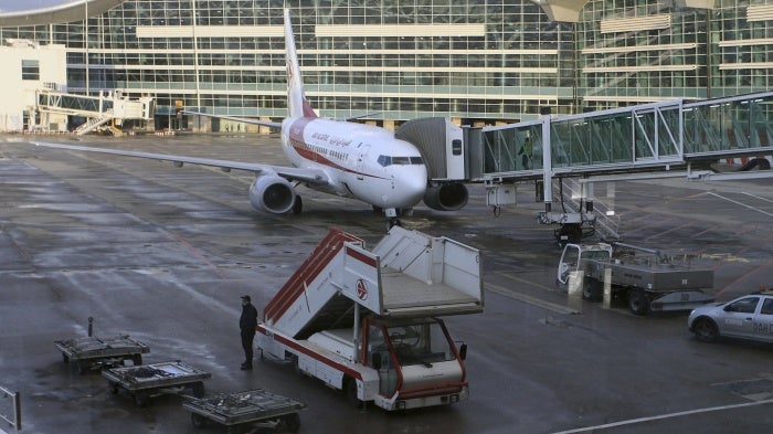An Air Algerie plane sits on the tarmac of the Houari Boumediene airport in Algiers, Algeria, December 6, 2020.