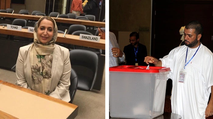 Seham Sergewa and Ibrahim al-Drissi