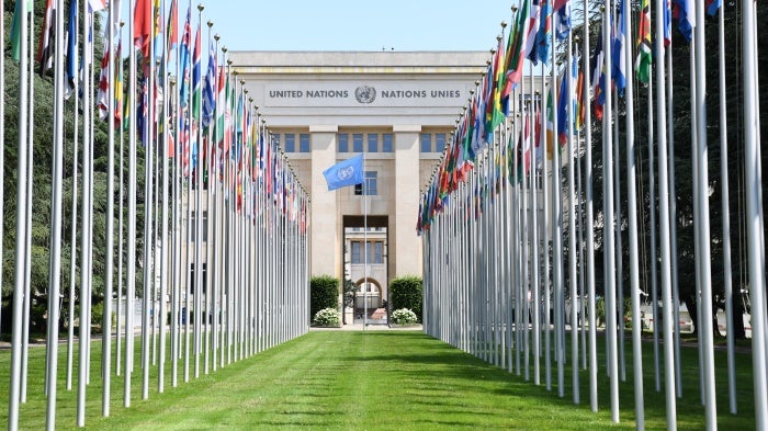 Palais des Nations in Geneva, Switzerland, June 16, 2025. 