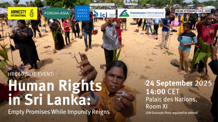 Event flyer - UN Human Rights Council 60th session