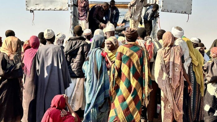 Displaced families from El-Fasher 