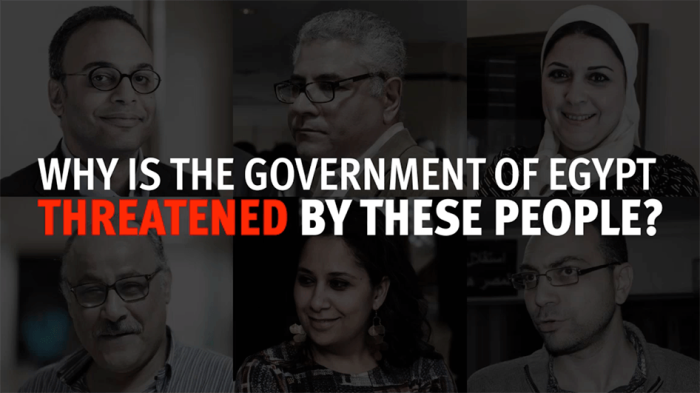 Still from video about travel bans in Egypt