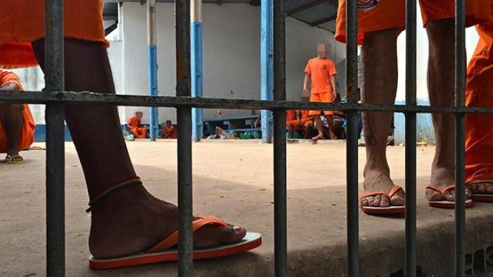 Pátio na Casa de Detenção (Cadet), uma das unidades do Complexo Penitenciário de Pedrinhas.
