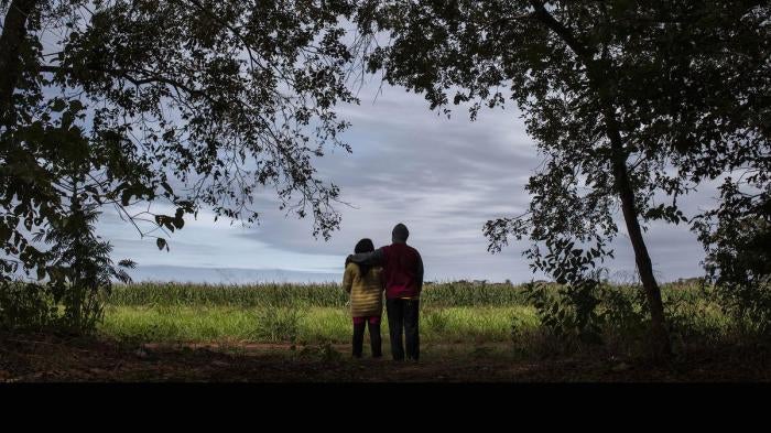 Irupe and Pinon, both in their 40s, live in a community a few hours’ drive from Campo Grande, the capital city of Mato Grosso do Sul in mid-west Brazil. 