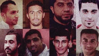 A collage of photos of 8 different men