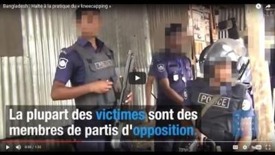 Bangladesh - vidéo sur le « kneecapping » https://youtu.be/25yfOe4L9PU