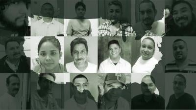 Photos of long-term immigrants recently deported from the United States.