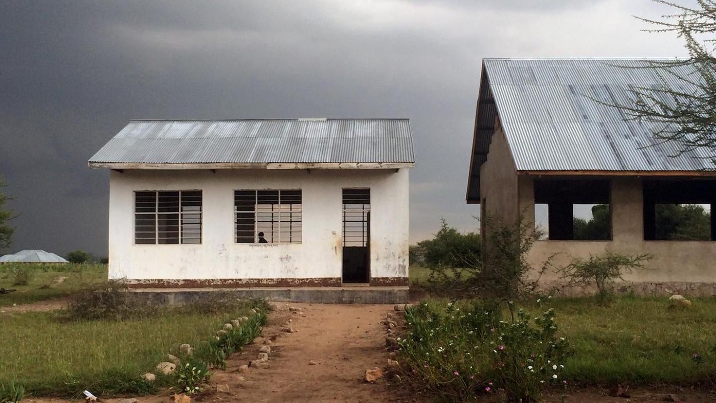 An unfinished science laboratory next to a classroom at a secondary school in Shinyanga region, northern Tanzania. 