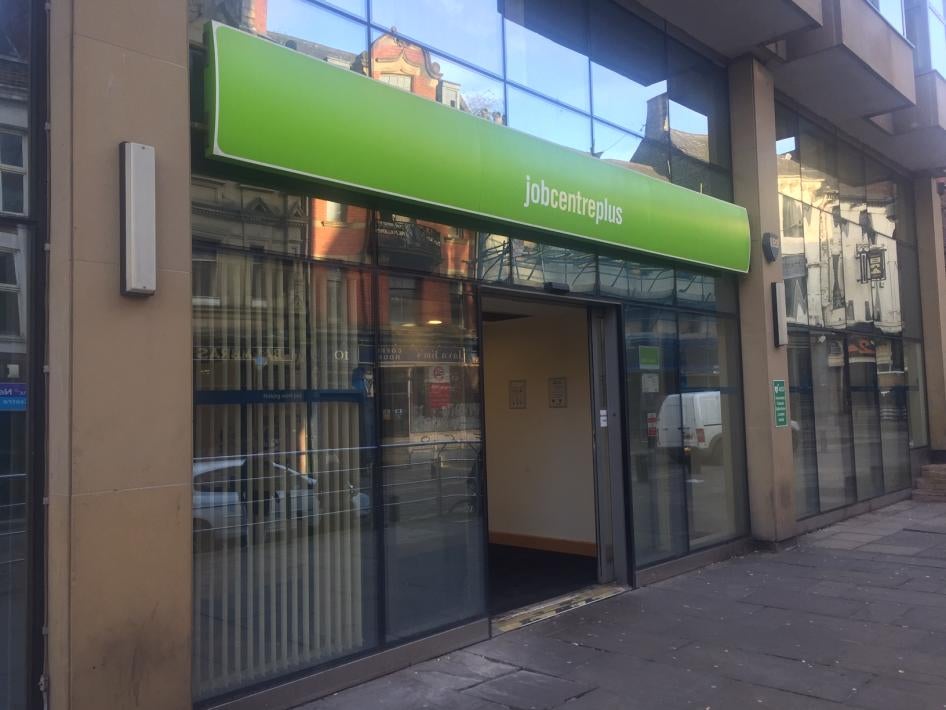 A branch of the UK employment social security agency where claimants seek assistance with their benefits, Newcastle, March 4, 2020.