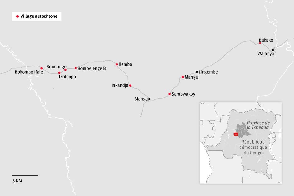Carte du secteur de Bianga 