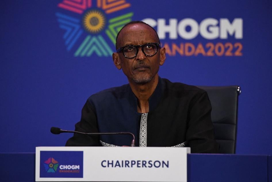 Rwanda's President Paul Kagame at the Commonwealth Heads of Government Meeting in Kigali. 