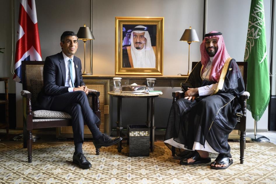  Britain's Prime Minister Rishi Sunak, left, and Crown Prince Mohammed bin Salman of Saudi Arabia during a bilateral meeting at the G20 Summit, Nusa Dua, Bali, Indonesia, November 15, 2022.