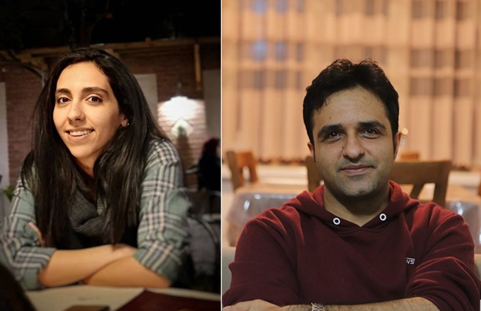 Hasti Amiri (left) and Zia Nabavi. 