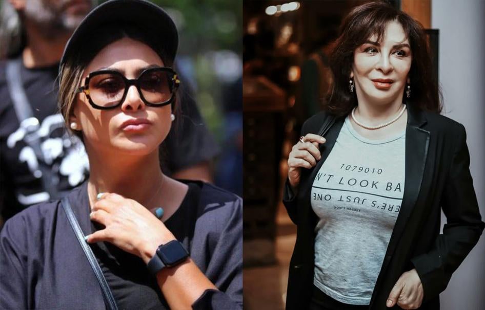  Azadeh Samad (L) and Afsaneh Bayegan.