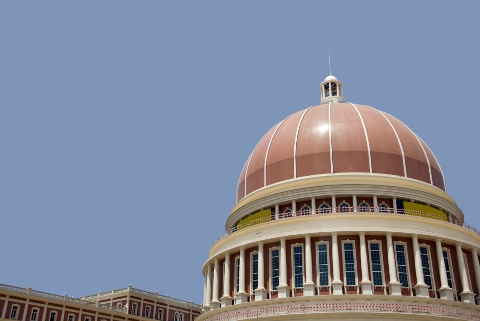 The National Assembly building in Luanda, Angola, February 13, 2013.